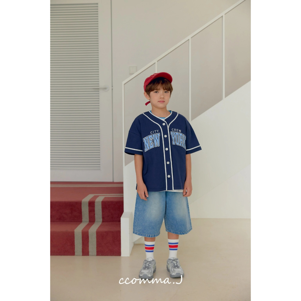 正韓童裝 Ccommaj 休閒棒球夾克上衣-細節圖7