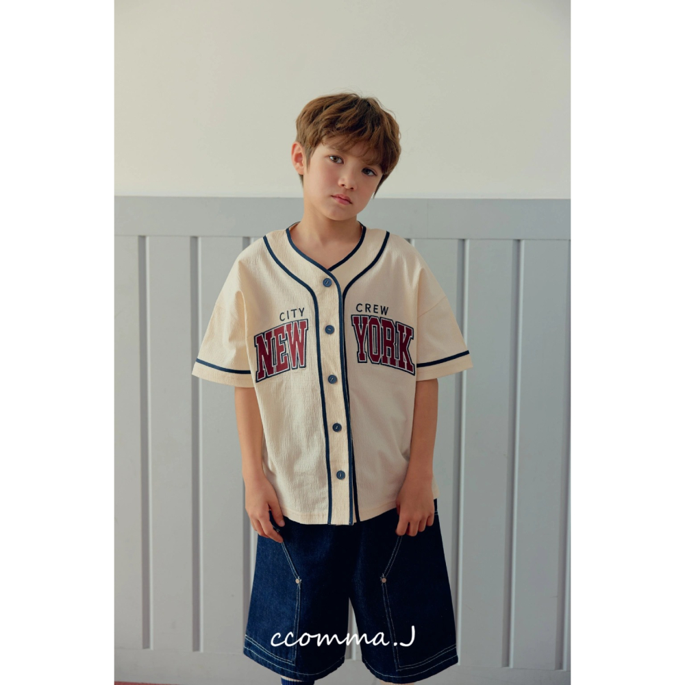 正韓童裝 Ccommaj 休閒棒球夾克上衣-細節圖8