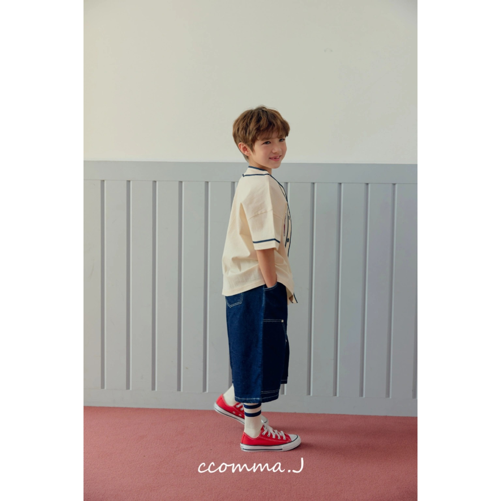 正韓童裝 Ccommaj 休閒棒球夾克上衣-細節圖9