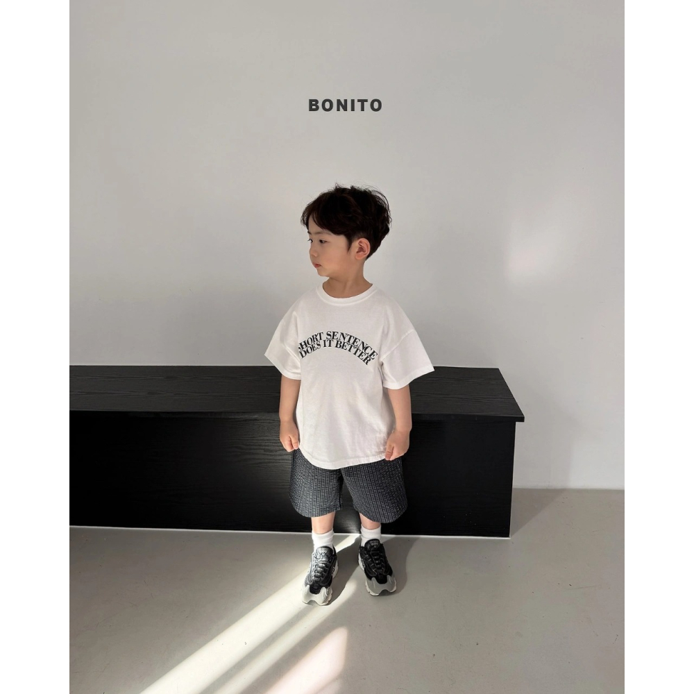 正韓童裝 Bonito 簡約彎彎字母t-細節圖2
