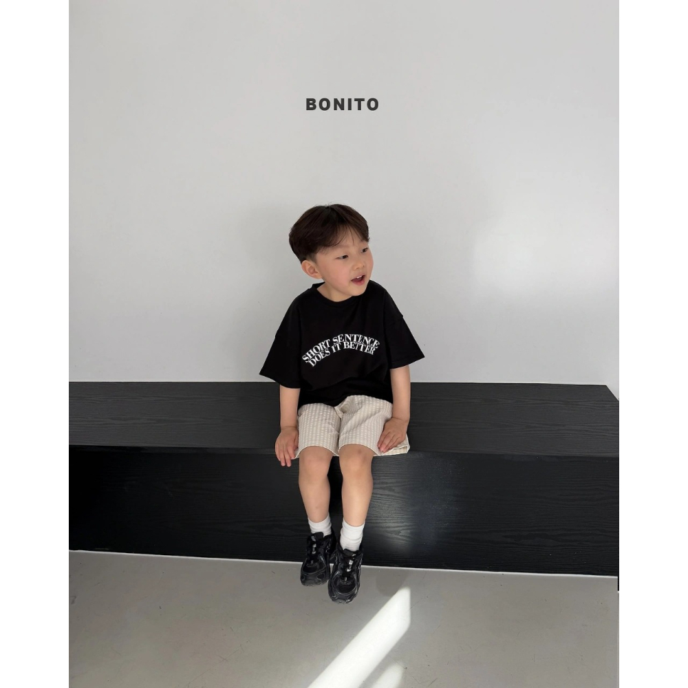 正韓童裝 Bonito 簡約彎彎字母t-細節圖3