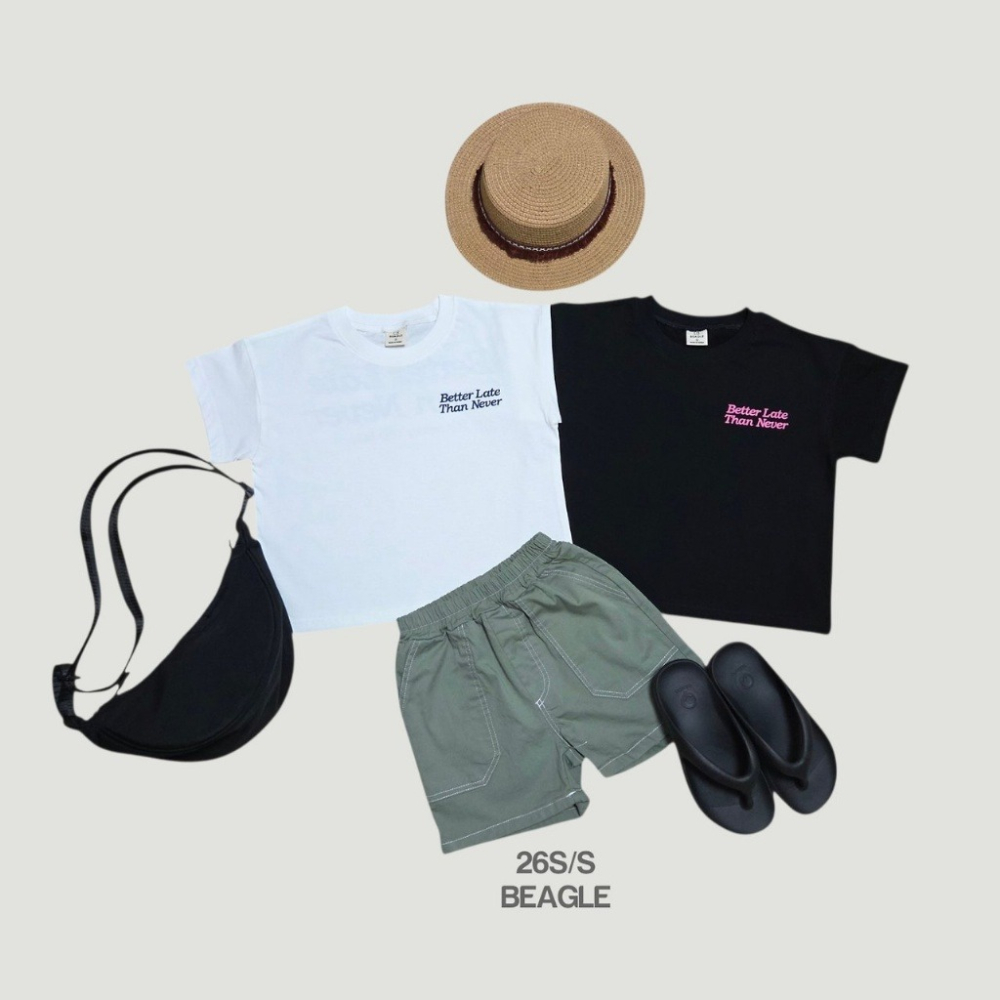 正韓童裝 BEAGLE 線條口袋短褲-細節圖3