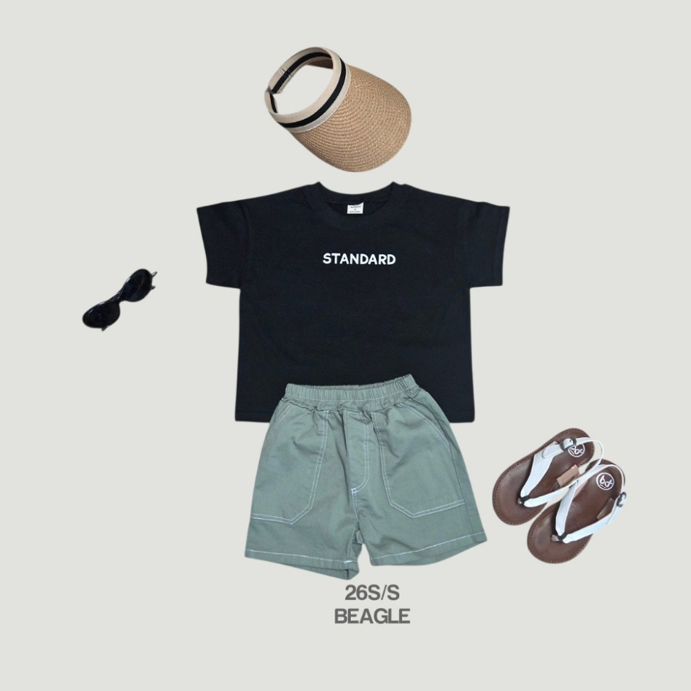 正韓童裝 BEAGLE 線條口袋短褲-細節圖7