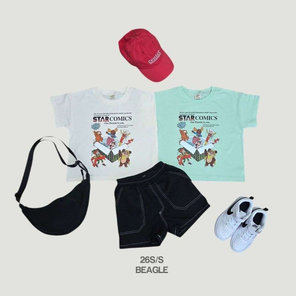 正韓童裝 BEAGLE 線條口袋短褲-細節圖10