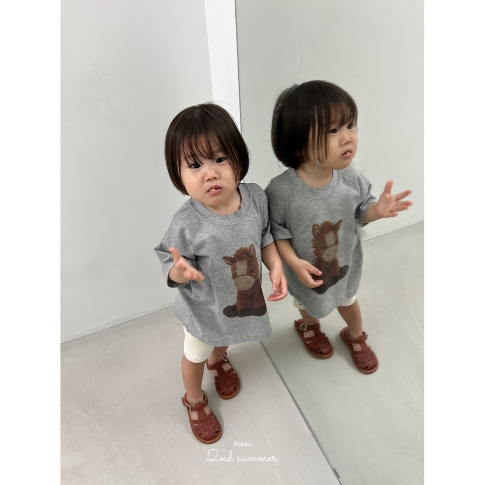 正韓童裝 Neu 大小馬的午後約會 親子T恤-細節圖9
