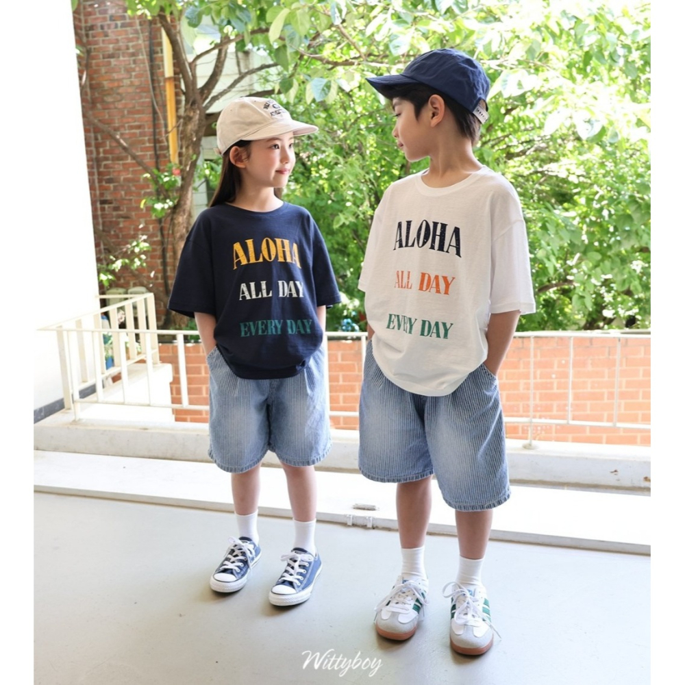 正韓童裝 Wittyboy 抽繩直紋休閒褲-細節圖5