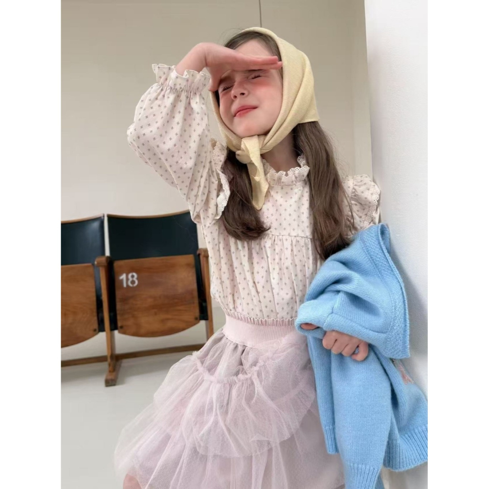 正韓童裝 Aiai 夢幻公主唯美風雙層網紗澎澎蛋糕裙-細節圖6