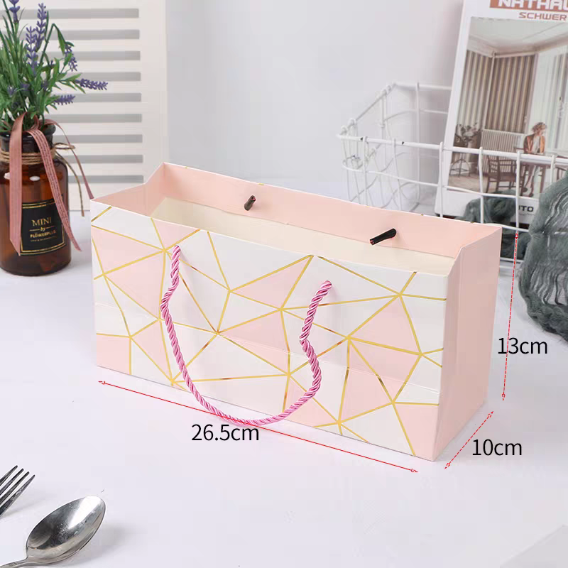 加購提袋-7入粉色幾何