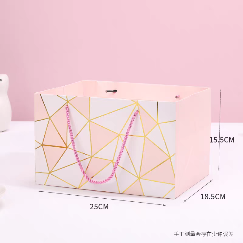 加購提袋-14入粉色幾何