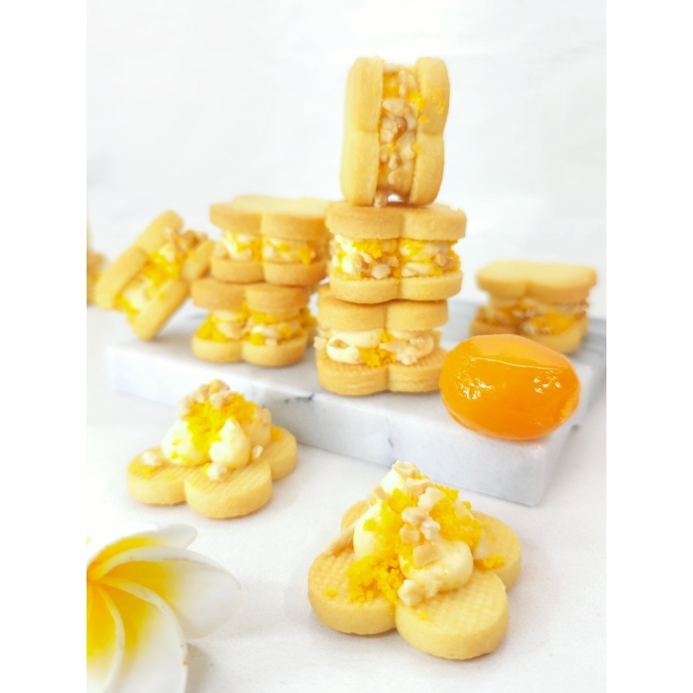 [乘風•旅行］鹹蛋黃杏仁夾心餅乾-細節圖2