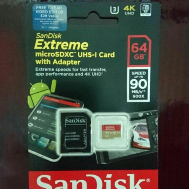 (現貨)SanDisk Extreme/ Extreme Pro microSDXC UHS-I 64GB(64G)-細節圖2