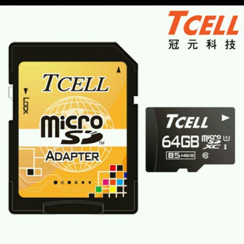 TCELL冠元 MicroSDXC UHS-I 64GB 85MB/s高速記憶卡 microsd 手機記憶卡 64G