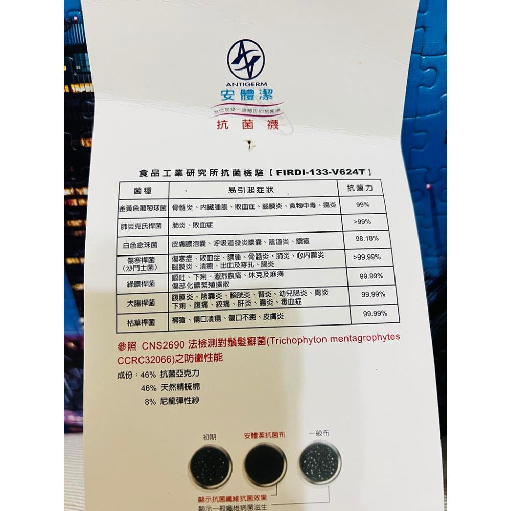 台元紡織 安體潔 抗菌襪（預防香港腳）-細節圖2