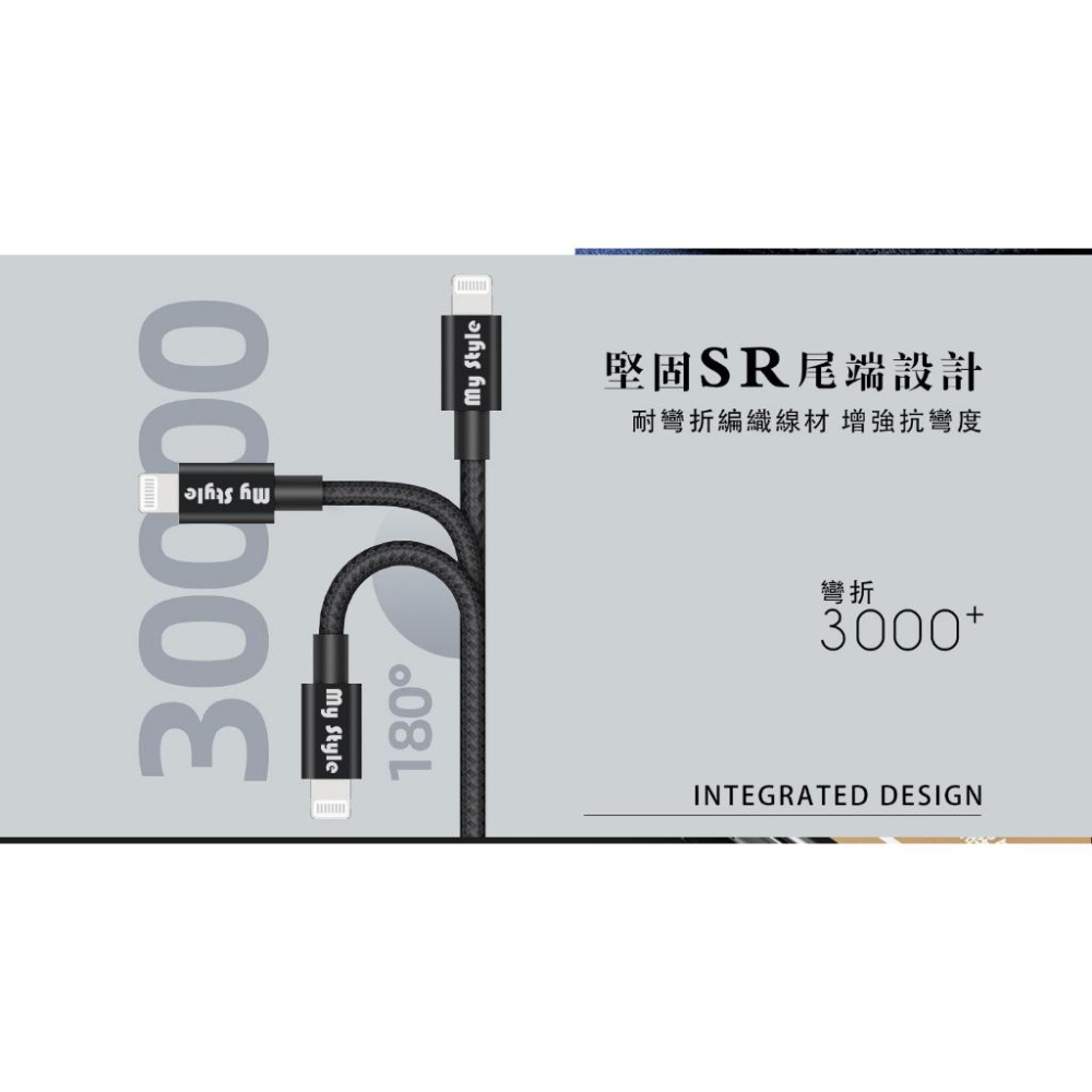 iPhone5 iPhone7 iPhone8 5 6 6S 7 8 Plus【3.6A】SR耐彎折 快充充電線 傳輸線-細節圖5