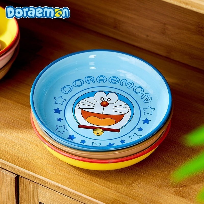 【樂融融】正版現貨 哆啦A夢 麵包盤 瓷盤 高顏值 點心盤 盤子 送禮 小叮噹 哆啦a夢 陶瓷 圓盤 餐具 餐盤-細節圖4