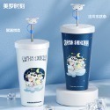 正版現貨 蠟筆小新 冷變杯 冷冷杯 冰水變色水杯 飲料杯 奶茶杯 環保杯 隨行杯 吸管杯 睡衣小新 水杯-規格圖9