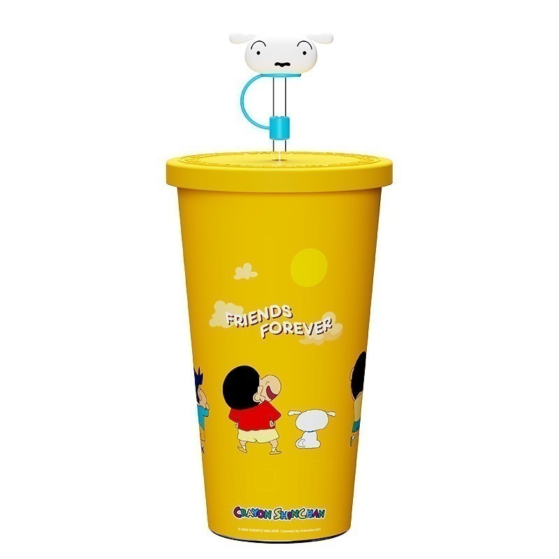 正版現貨 蠟筆小新 冷變杯 冷冷杯 冰水變色水杯 飲料杯 奶茶杯 環保杯 隨行杯 吸管杯 睡衣小新 水杯-規格圖9