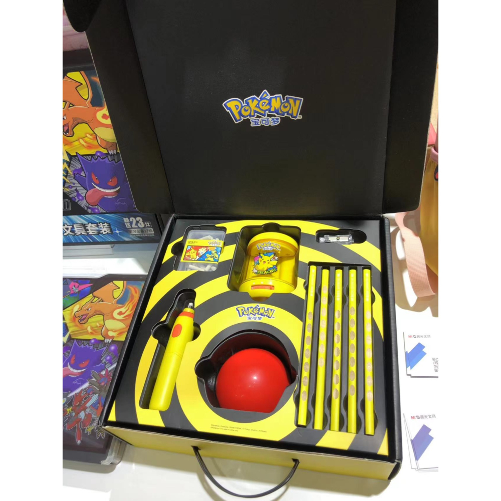 【限量】正版 寶可夢 Pokemon 最新款電動文具 自動削筆刀 自動橡皮檫 橡皮檫吸塵器 鉛筆 電動6件套 晨光-細節圖3