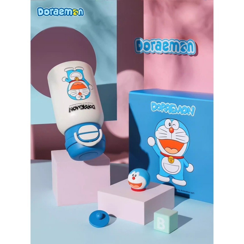 【杯具熊】正版 哆啦A夢 開口笑雙飲杯 保溫杯 奶茶杯 環保杯 韓國品牌 飲料杯 水杯 小叮噹 哆啦a夢-細節圖3