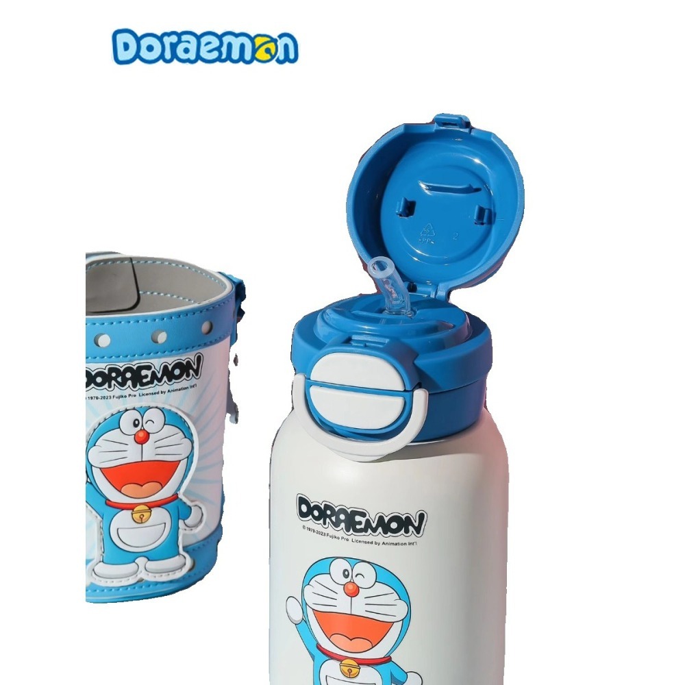 【杯具熊】正版 哆啦A夢 開口笑雙飲杯 保溫杯 奶茶杯 環保杯 韓國品牌 飲料杯 水杯 小叮噹 哆啦a夢-細節圖5