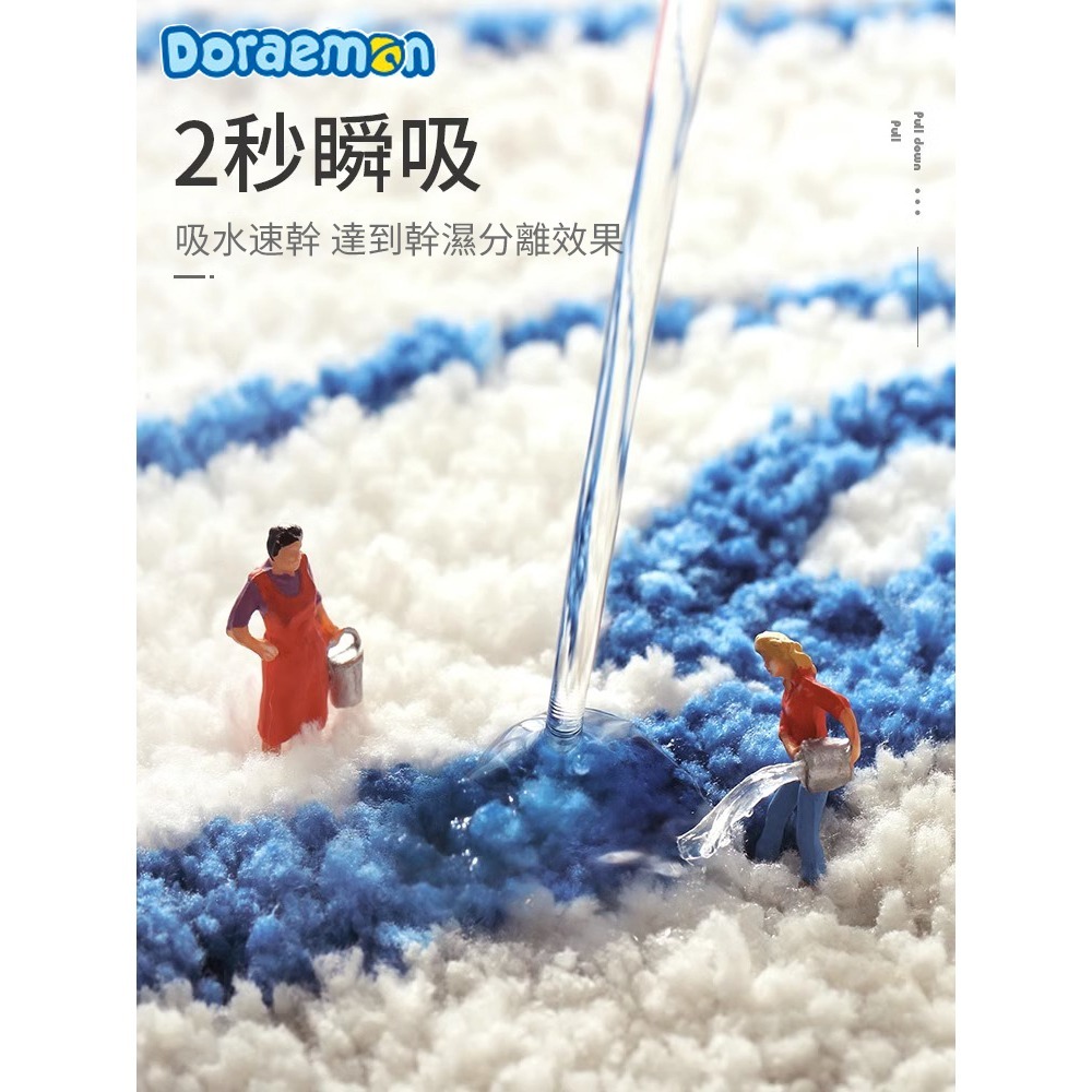 正版 哆啦A夢 植物絨地毯 吸水 防滑 家用 客廳 臥室 床邊 毛毯 哆啦a夢 地墊 腳墊 腳墊-細節圖3