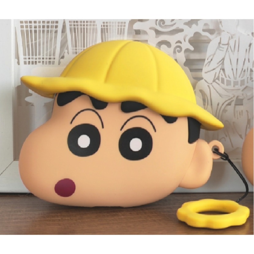 【樂融融】正版 蠟筆小新 耳機包 小新挨揍表情 超高吸睛率 新之助 耳機殼 耳機套 靈動創想 掛飾 吊飾-細節圖2