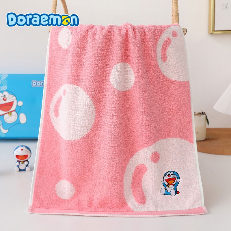 正版 哆啦A夢 歡樂哆啦款 純棉 浴巾 毛巾 浴袍 洗臉巾 口水巾 擦汗巾 交換禮物 哆啦a夢 小叮噹-細節圖7