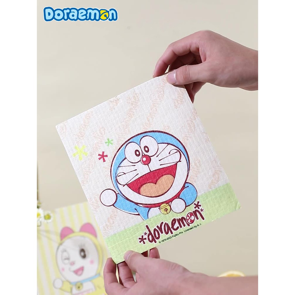 正版 哆啦A夢 木漿棉 洗碗巾 洗碗布 擦布 百潔布 抹布 小叮噹 洗碗 哆啦a夢 青豆-細節圖5