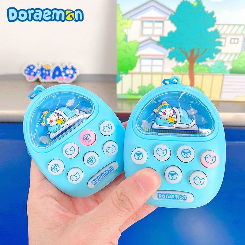 正版 哆啦A夢 療癒功能 鑰匙圈 晴天好眠 地鼠機 掛飾 鑰匙扣 小叮噹 減壓 吊飾 哆啦a夢 舒壓-細節圖2