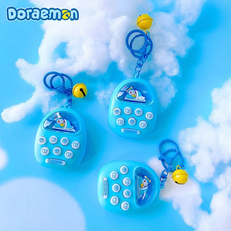 正版 哆啦A夢 療癒功能 鑰匙圈 晴天好眠 地鼠機 掛飾 鑰匙扣 小叮噹 減壓 吊飾 哆啦a夢 舒壓-細節圖4