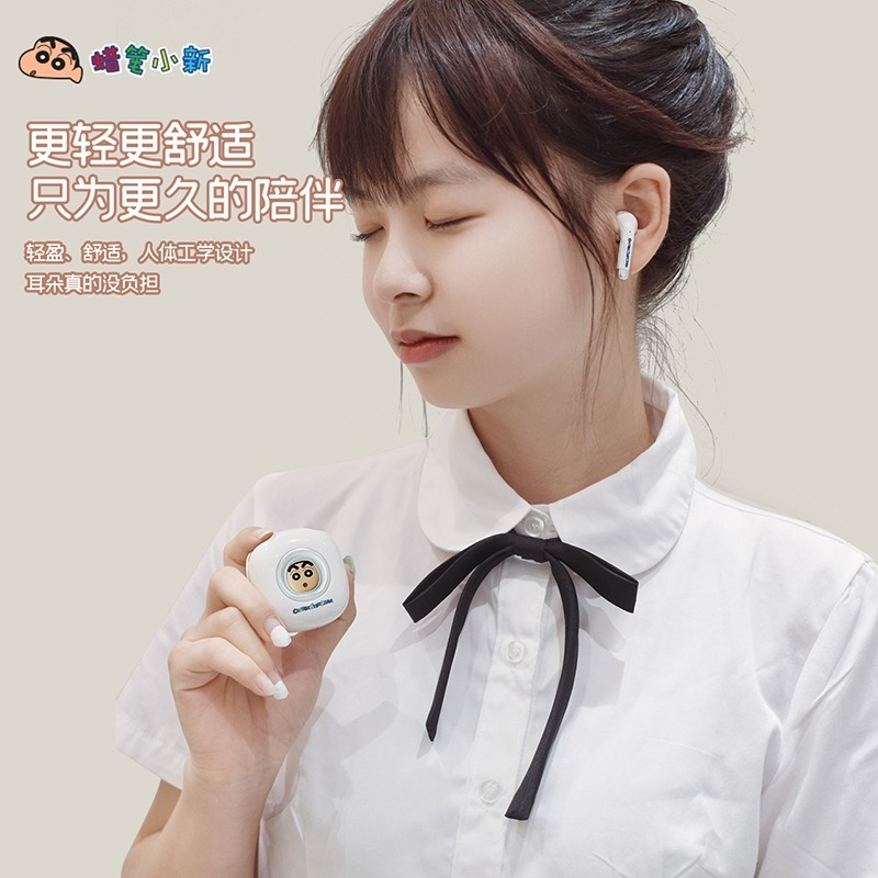 【最後1個】正版 蠟筆小新 藍牙無線耳機 呼吸燈耳機 半開放式 小新屁股-細節圖3