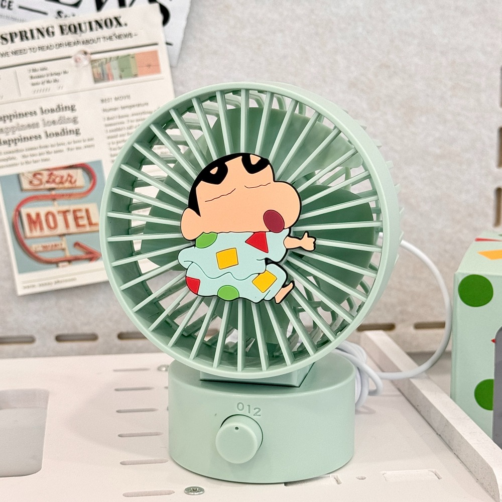 【樂融融】正版現貨 蠟筆小新 桌面風扇 全台獨家 睡衣小新 新之助 非USB充電款 送禮-細節圖2