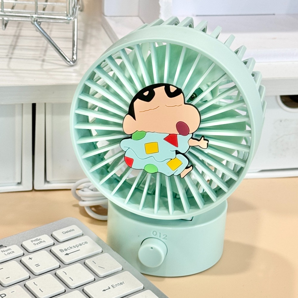 【樂融融】正版現貨 蠟筆小新 桌面風扇 全台獨家 睡衣小新 新之助 非USB充電款 送禮-細節圖3