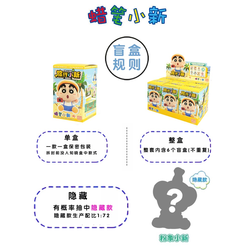 正版 蠟筆小新 旅行小新 盲盒 毛絨娃娃  動感小新 新之助 小禮物-細節圖3