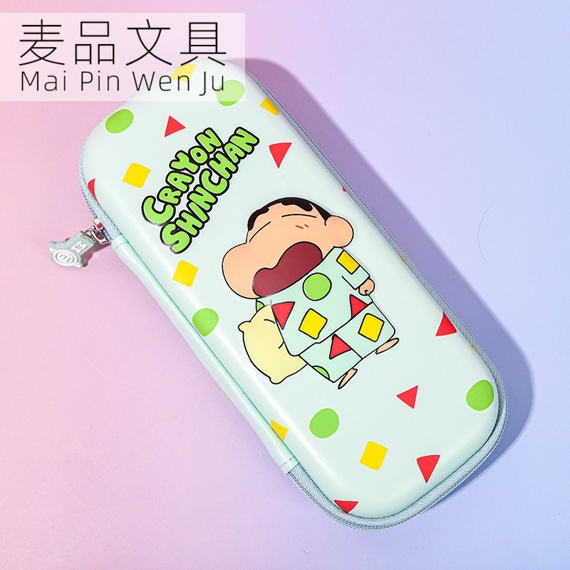 正版 蠟筆小新 EVA筆盒 鉛筆盒 鉛筆袋 大容量 拉鏈式 新之助 小白-細節圖7
