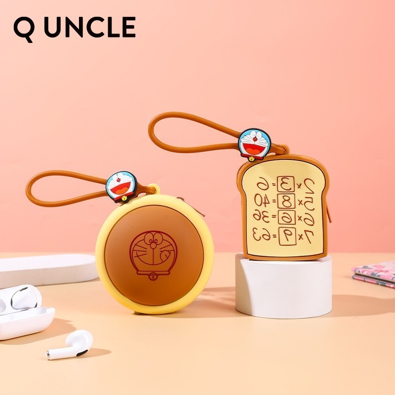 正版 哆啦A夢 迷你收納包 零錢包 包包 硬幣包 耳機包 吊飾 小叮噹 公仔 挂件 哆啦a夢-細節圖2