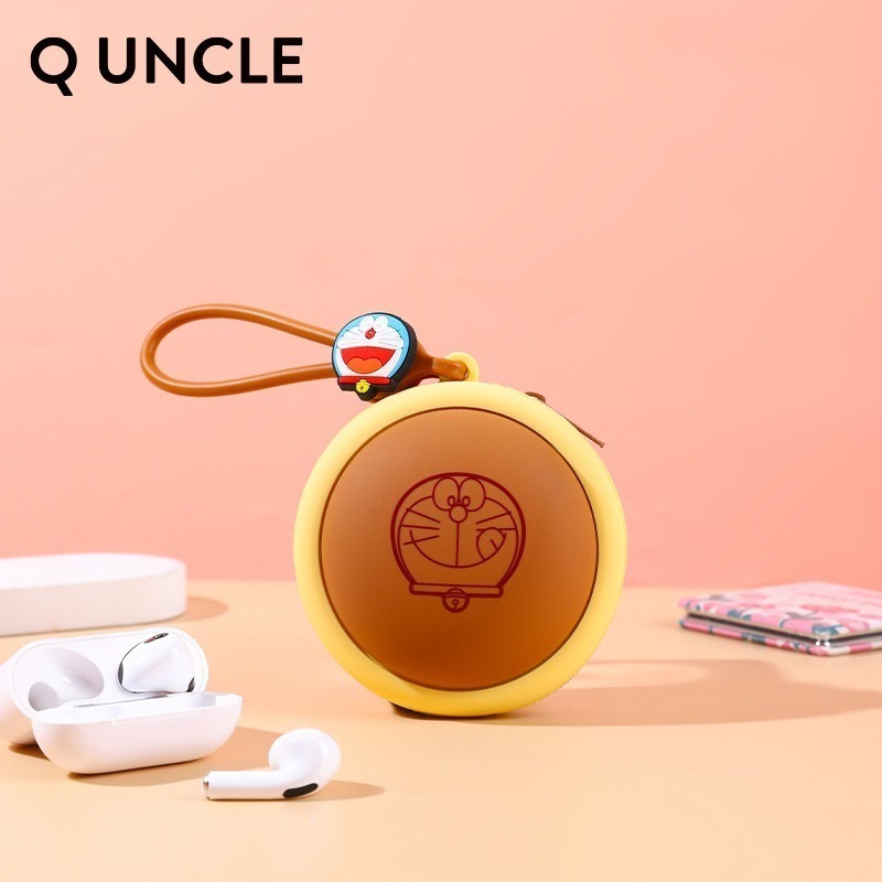 正版 哆啦A夢 迷你收納包 零錢包 包包 硬幣包 耳機包 吊飾 小叮噹 公仔 挂件 哆啦a夢-細節圖4