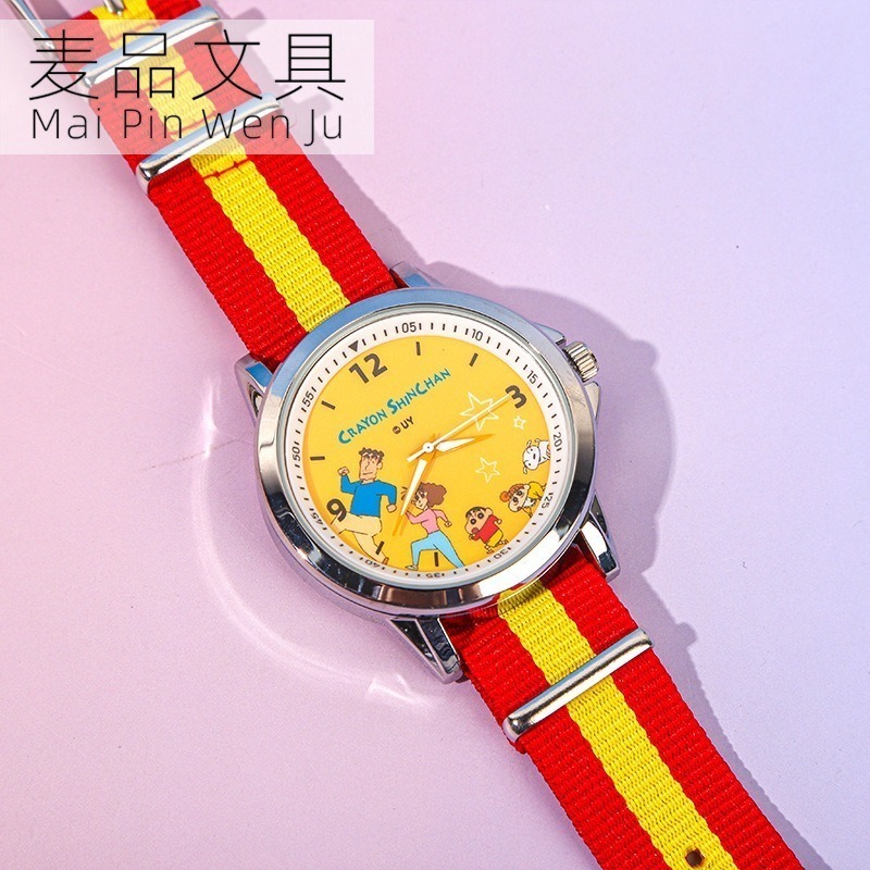 【樂融融】正版現貨 蠟筆小新 盲盒手錶 情侶錶 指針錶 時針錶 男女同款 送禮 新之助 動感超人-細節圖3