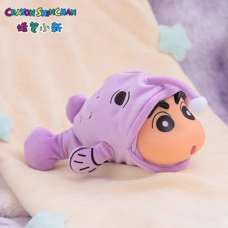 正版 蠟筆小新 上班摸魚系列 盲盒 擺件 公仔 52toys 尾巴能動 4款易收藏 動感小新 新之助 小禮物-細節圖2