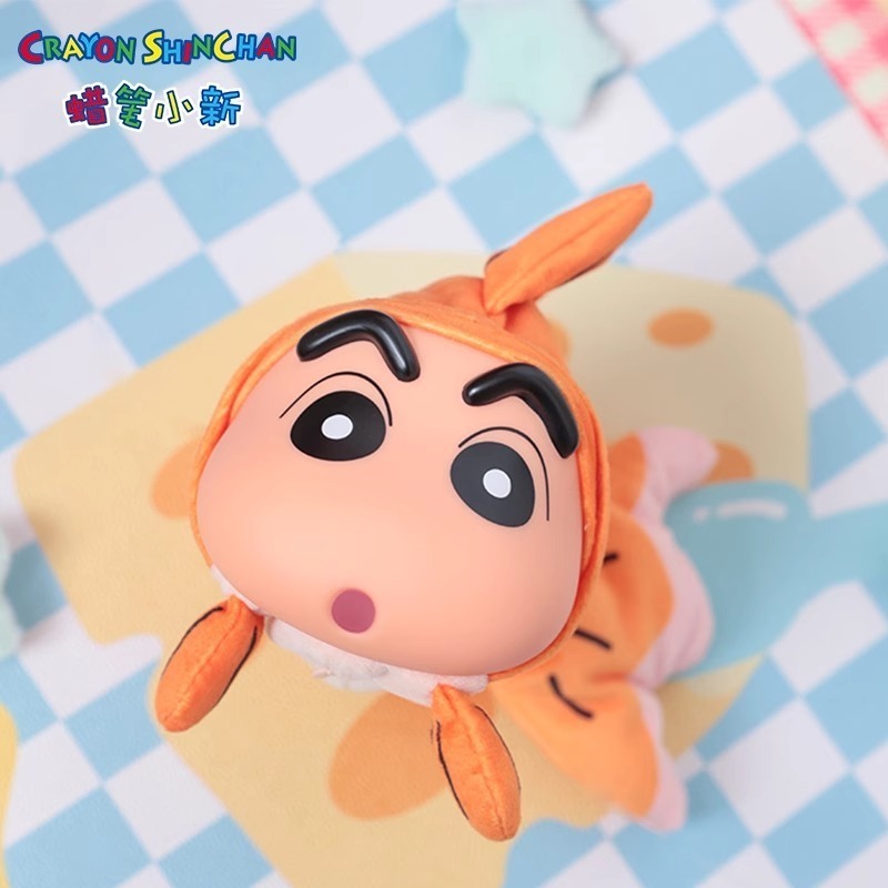 正版 蠟筆小新 上班摸魚系列 盲盒 擺件 公仔 52toys 尾巴能動 4款易收藏 動感小新 新之助 小禮物-細節圖4