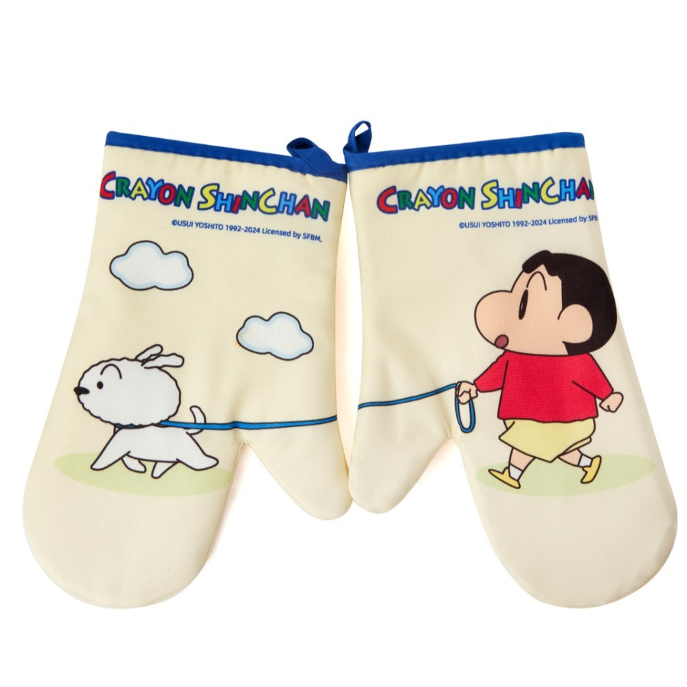 正版 蠟筆小新 防燙手套 微波 烤箱 烘焙 廚房 加厚隔熱手套 防水 防油 新之助 伴糖-細節圖5