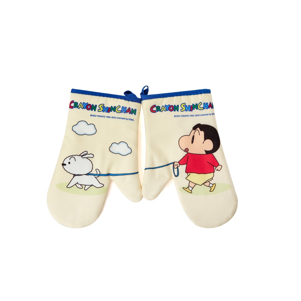 正版 蠟筆小新 防燙手套 微波 烤箱 烘焙 廚房 加厚隔熱手套 防水 防油 新之助 伴糖-規格圖5