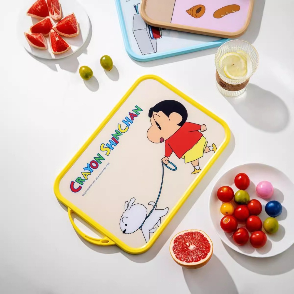 正版 蠟筆小新 菜板 粘板 砧板 切水果 雙面可用 食品級PP材質 送禮 新之助 小白 伴糖-細節圖3