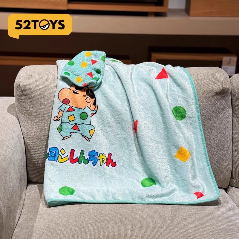 正版 蠟筆小新 帽子睡毯 毛毯 空調被 52toys 睡衣小新 高顏值 送禮 小白 新之助-細節圖2
