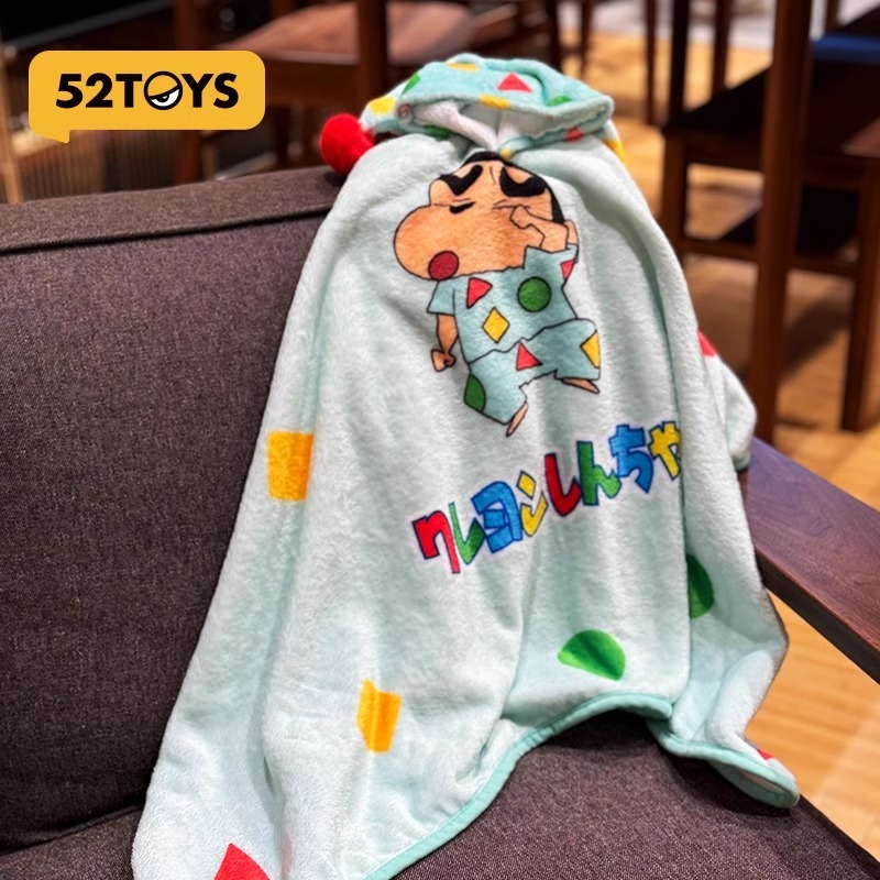 正版 蠟筆小新 帽子睡毯 毛毯 空調被 52toys 睡衣小新 高顏值 送禮 小白 新之助-細節圖3