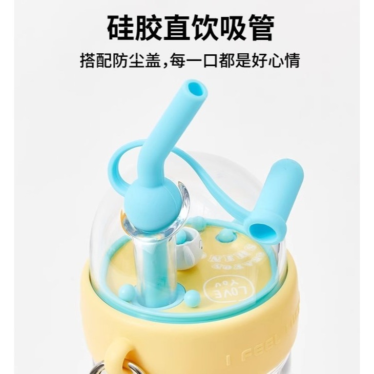 【現貨】正版 蠟筆小新 投籃杯 吸管杯 隨身瓶 飲料杯 620ml 水瓶 水杯 萌兔兔 新之助 小白 送禮-細節圖3