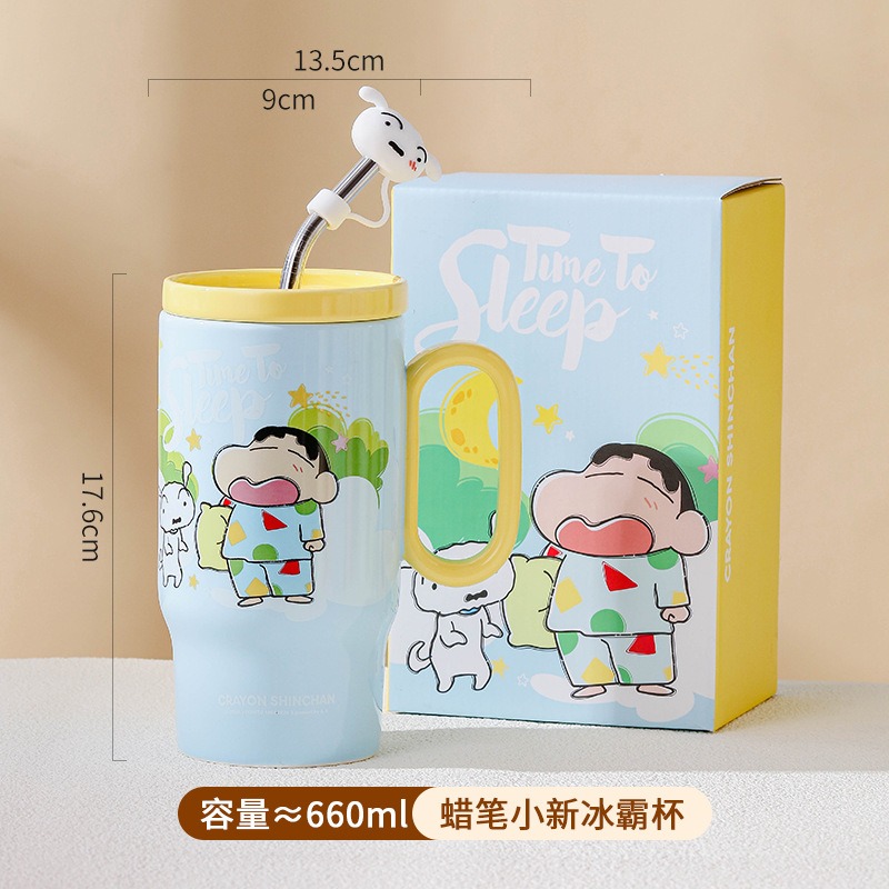 【預購】正版 蠟筆小新 陶瓷大容量馬克杯 水杯 奶茶杯 660ml 小白 睡衣小新 超高吸睛率 新之助 曙曦-細節圖6