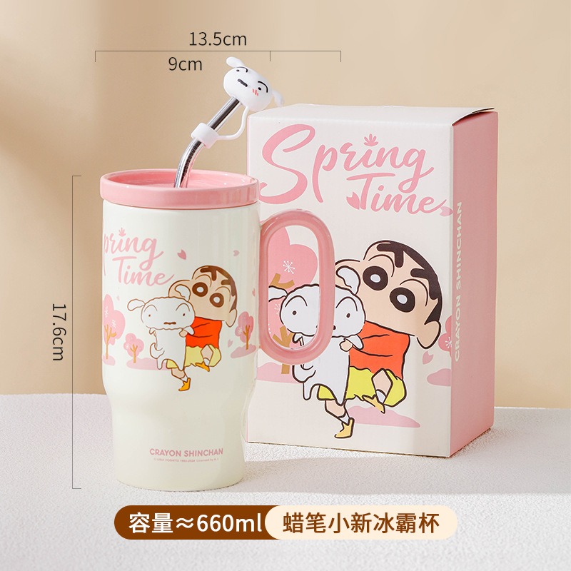 【預購】正版 蠟筆小新 陶瓷大容量馬克杯 水杯 奶茶杯 660ml 小白 睡衣小新 超高吸睛率 新之助 曙曦-規格圖8