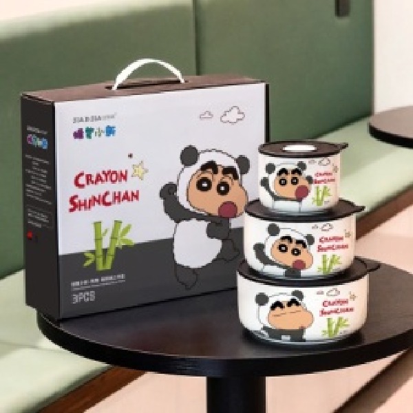 【現貨】正版 蠟筆小新 彩色系列 陶瓷飯盒 便當盒 飯盒 保鮮碗 可微波加熱 易清洗 新之助 送禮 曙曦-規格圖6