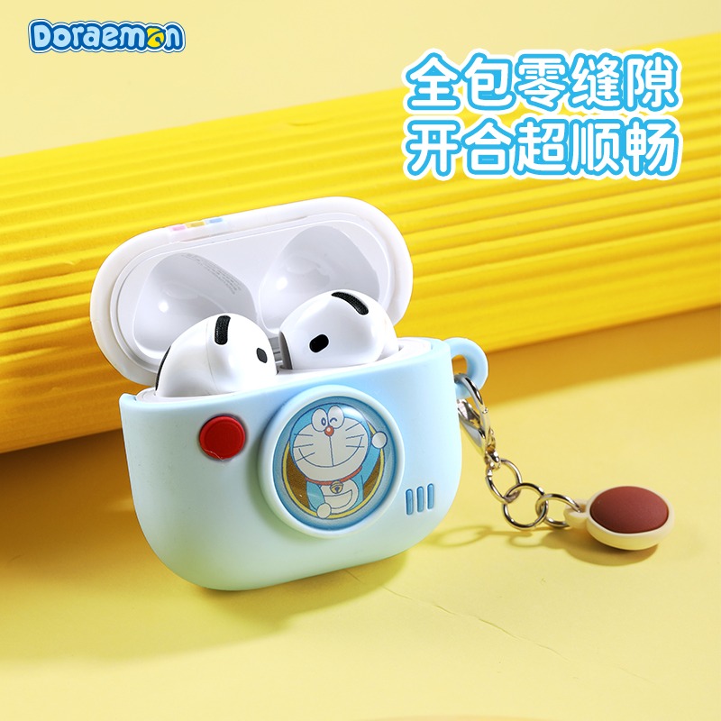 【樂融融】正版現貨 哆啦A夢&蠟筆小新 復古相機款 AirPods4 耳機殼 耳機套 保護殼 耳機套 蘋果耳機-細節圖5